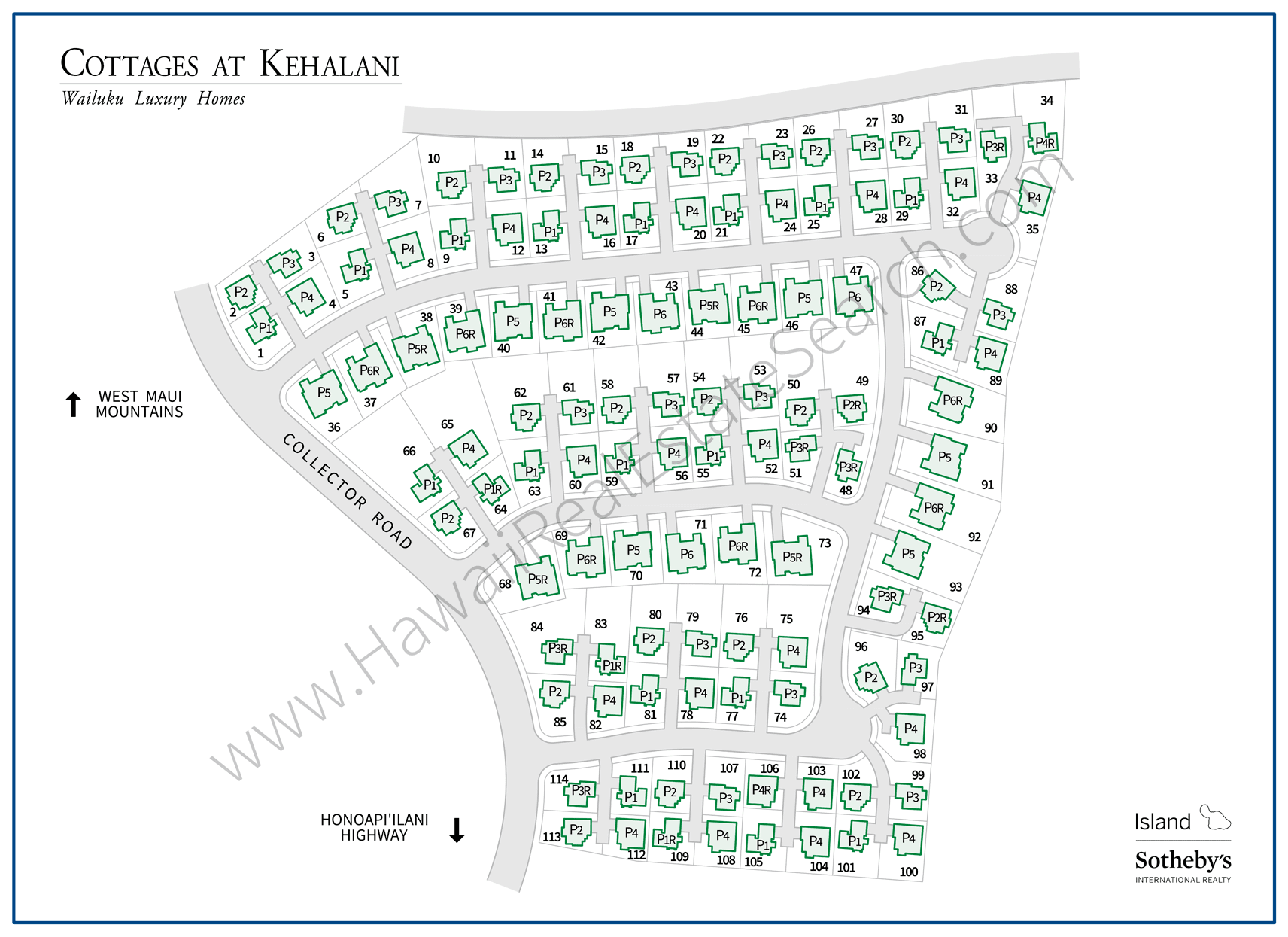 Cottages at Kehalani Property Map